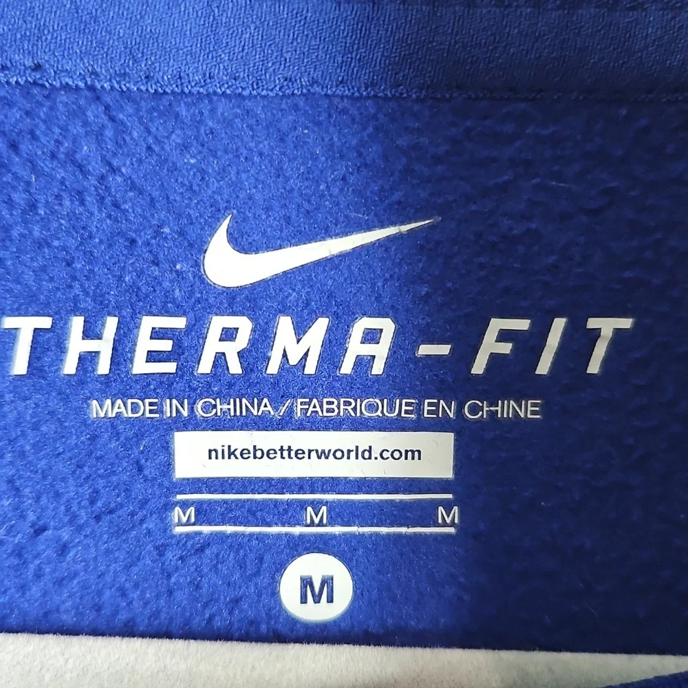 Nike Mens Just Do It Therma-Fit Blue Pullover Hoodie Size Medium - Picture 2 of 7